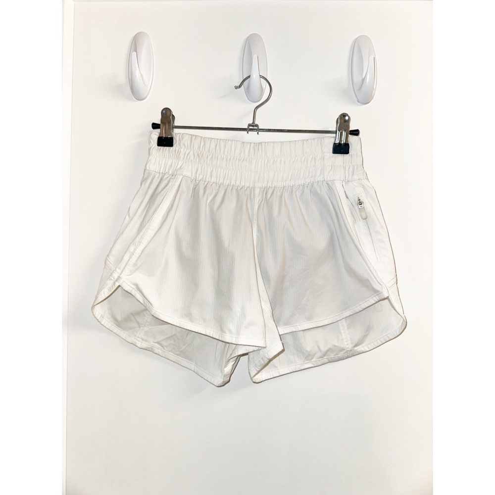 Lululemon Track That Mid Rise Shorts - White - Size 2